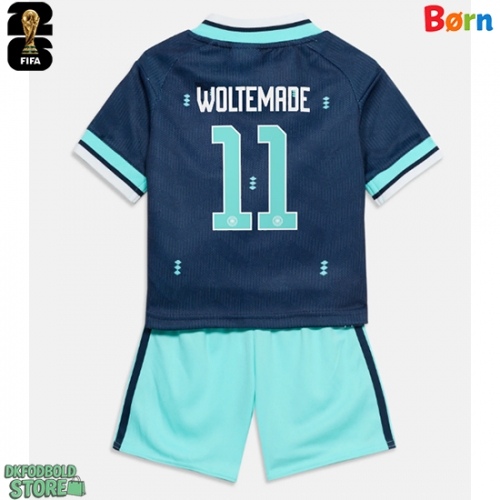 Tyskland Nick Woltemade #11 Replika Babytøj Udebanesæt Børn VM 2026 Kortærmet (+ Korte bukser)